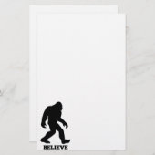 Bigfoot BELIEVE Sasquatsch Briefpapier (Vorne/Hinten)