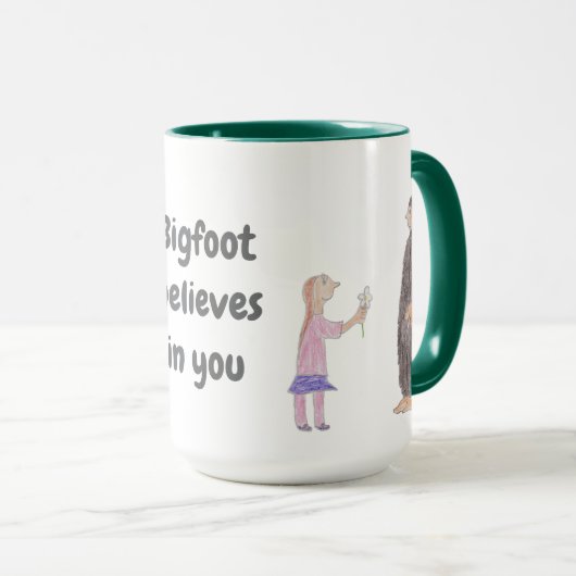 Bigfoot Believes in you - Coffee Mug Tasse (VorderseiteRechts)