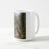 Bigfoot-Bergwald-Wanderdesign Kaffeetasse (VorderseiteRechts)