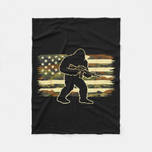 Bigfoot-Besitzer-Tarnung US-amerikanische Flagge S Fleecedecke