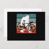 Bigfoot Bicyke Ride Funny MTB Sasquatch Postkarte (Vorne/Hinten)