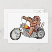 Bigfoot Biker Postkarte (Vorne/Hinten)