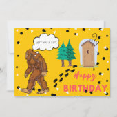 Bigfoot Birthday Funny Gag Flat Grußkarte Karte (Vorderseite)