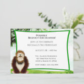 Bigfoot Birthday Party Einladung (Stehend Vorderseite)