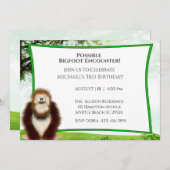Bigfoot Birthday Party Einladung (Vorne/Hinten)