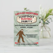 Bigfoot Birthday Party Einladungen (Stehend Vorderseite)