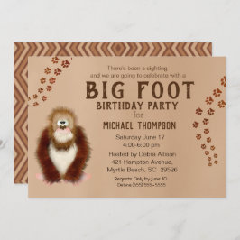 Bigfoot Birthday Party Einladungen