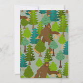 Bigfoot Birthday Sighting Green Woodland Einladung (Rückseite)