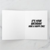 BIGFOOT BIRTHDAY übergroße GROSSE Grußkarte Karte (Innenseite)