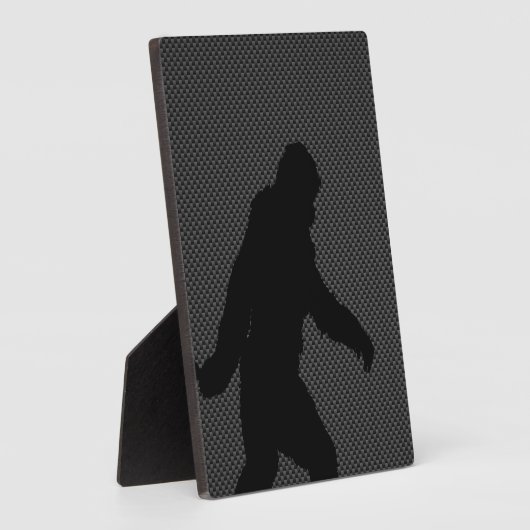 Bigfoot Black Silhouette Carbon Fiber Style Fotoplatte (Seite)