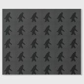 Bigfoot Black Silhouette Carbon Fiber Style Geschenkpapier (Flach)