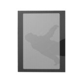 Bigfoot Black Silhouette Carbon Fiber Style Notizblock (Rotiert)