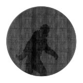 Bigfoot Black Silhouette Carbon Fiber Style Schneidebrett (Vorderseite)