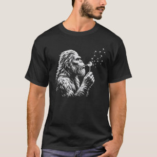Bigfoot bläst Löwenzahn Vintage-Sasquatch-Design T-Shirt