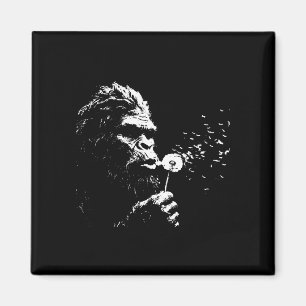 Bigfoot bläst Löwenzahn Vintage Sasquatch Männer Magnet