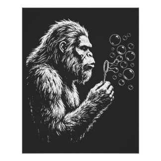 Bigfoot bläst Seifenblasen Poster