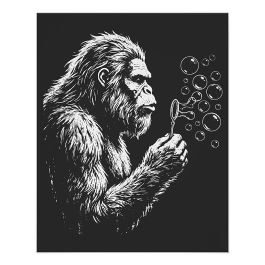 Bigfoot bläst Seifenblasen Poster (Vorderseite)