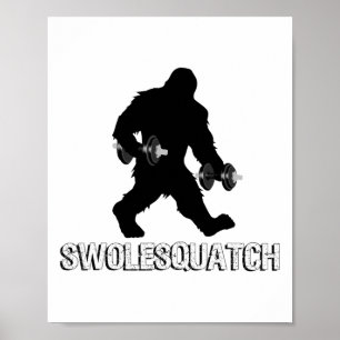 Bigfoot Bodybuilding Hantelgewichte Sasquatch Li Poster