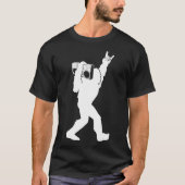 Bigfoot Boombox Rock und Roll Ich glaube Sasquatch T-Shirt (Vorderseite)