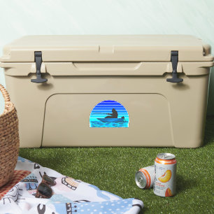 Bigfoot-Boot-Angeln Lustiger Sport Aufkleber