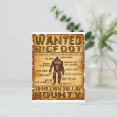 Bigfoot Bounty 10 Millionen Dollar Gewollt Poster Postkarte (Stehend Vorderseite)