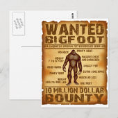 Bigfoot Bounty 10 Millionen Dollar Gewollt Poster Postkarte (Vorne/Hinten)