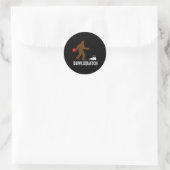Bigfoot Bowling-Geschenk Sasquatch-Geschenke Bowle Runder Aufkleber (Tasche)