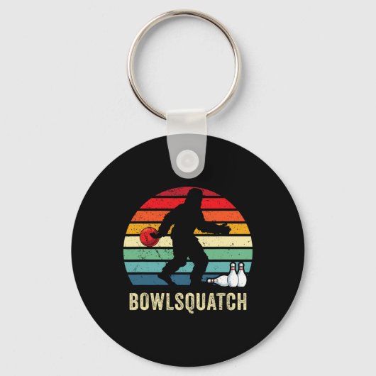 Bigfoot-Bowling-Geschenk Sasquatch-Geschenke Bowle Schlüsselanhänger (Vorderseite)