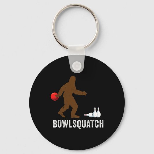 Bigfoot Bowling Gift Sasquatch Gifts Bowler Byll P Schlüsselanhänger (Vorderseite)
