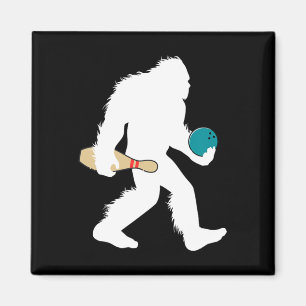 Bigfoot Bowling Lustiger Sport Bahn Sasquatch Bowl Magnet