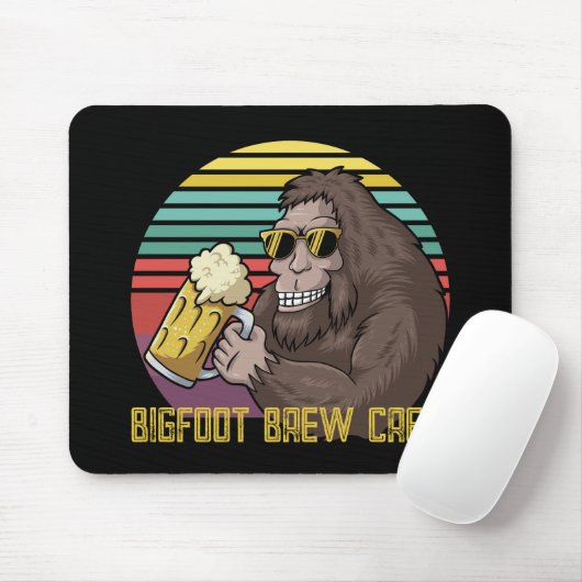 Bigfoot Brew Crew Mouse Pad Mousepad (Mit Mouse)