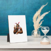 Bigfoot Bunny Funny Easter Day Sasquatch T-Shirt Fotoplatte (Seite)