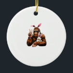 Bigfoot Bunny Funny Easter Day Sasquatch T-Shirt Keramik Ornament<br><div class="desc">Bigfoot Bunny Funny Easter Day Sasquatch T-Shirt</div>