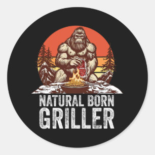Bigfoot Byrbeque Runder Aufkleber