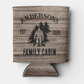 Bigfoot Cabin Rustic Wood Family Individuelle Name Dosenkühler (Vorderseite)