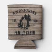 Bigfoot Cabin Rustic Wood Family Individuelle Name Dosenkühler (Rückseite)