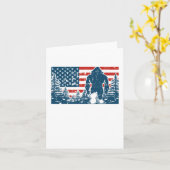 Bigfoot Camping America 4. Juli Geschenk Karte (Gelbe Blume)
