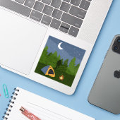 BigFoot Camping  Aufkleber (Laptop mit iPhone)