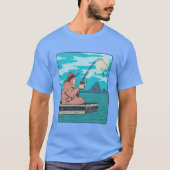 Bigfoot Camping Bonfire T-Shirt (Vorderseite)