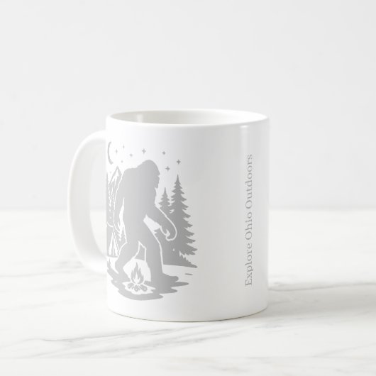Bigfoot Camping Coffee Mug Kaffeetasse (Vorderseite Links)