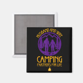 Bigfoot-Camping-Paar Ehemann Ehefrau Partner Leben Magnet (Vorderseite/Rückseite)
