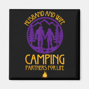 Bigfoot-Camping-Paar Ehemann Ehefrau Partner Leben Magnet