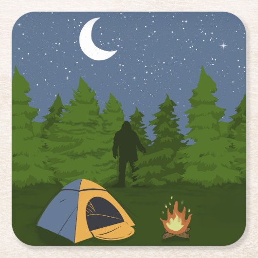 BigFoot Camping  Rechteckiger Pappuntersetzer (Vorderseite)