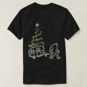 Bigfoot Camping Trailer Christmas Light Camper Xma T-Shirt (Design vorne)