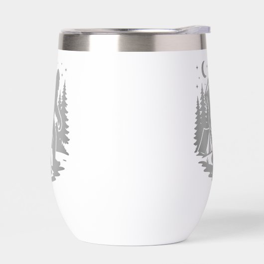 Bigfoot Camping Wine Tumbler (Links)