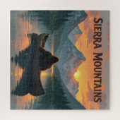 Bigfoot Canoe - Sierra Mountains Sunset Puzzle (Horizontal)