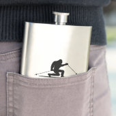 Bigfoot Cares Telemark Skifahren Flachmann (Beispiel)