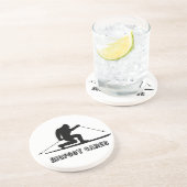 Bigfoot Cares Telemark Skifahren Getränkeuntersetzer (Seite)