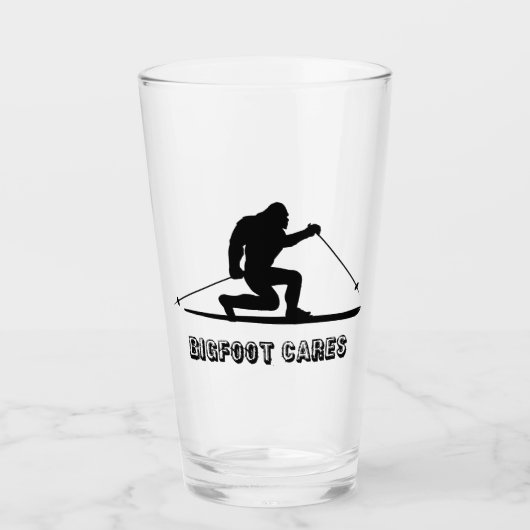 Bigfoot Cares Telemark Skifahren Glas (Vorderseite)