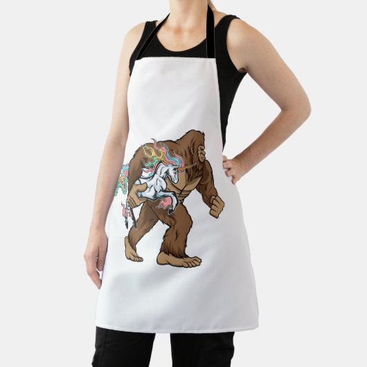 Bigfoot Carry Einicorn Funny Sasquatch Geschenke Schürze (InSitu)